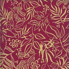 MAGENTA Metallic Leaf it to Me, Moody Bloom by Create Joy Project, Moda