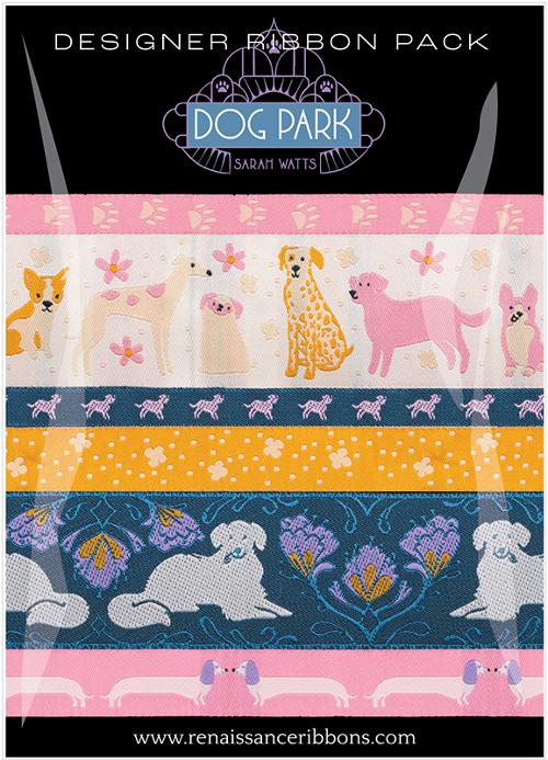 Designer Ribbon Pack of Dog Park by Sarah Watts from Renaissance Ribbons