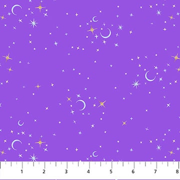 PURPLE Stars from Full Moon by Clara McAllister for Figo Fabrics