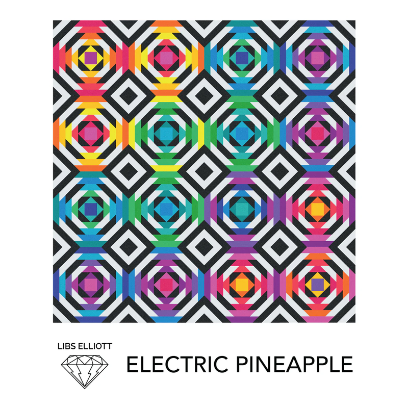 Electric Pineapple Quilt Pattern by Libs Elliott