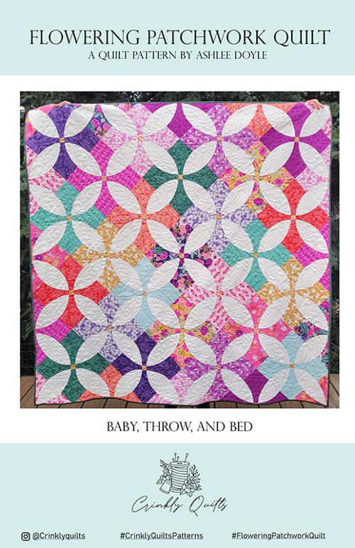 Flowering Patchwork Quilt Pattern from Crinkly Quilts