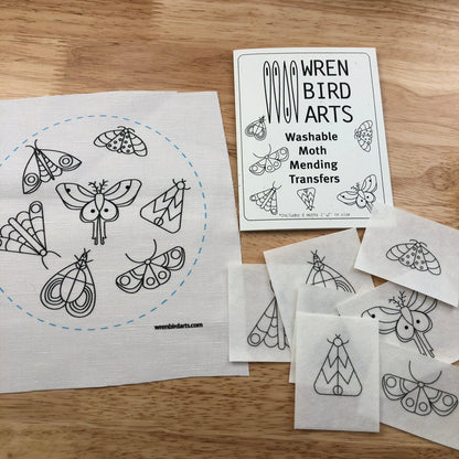 Wren Bird Arts Mending Embroidery Transfers