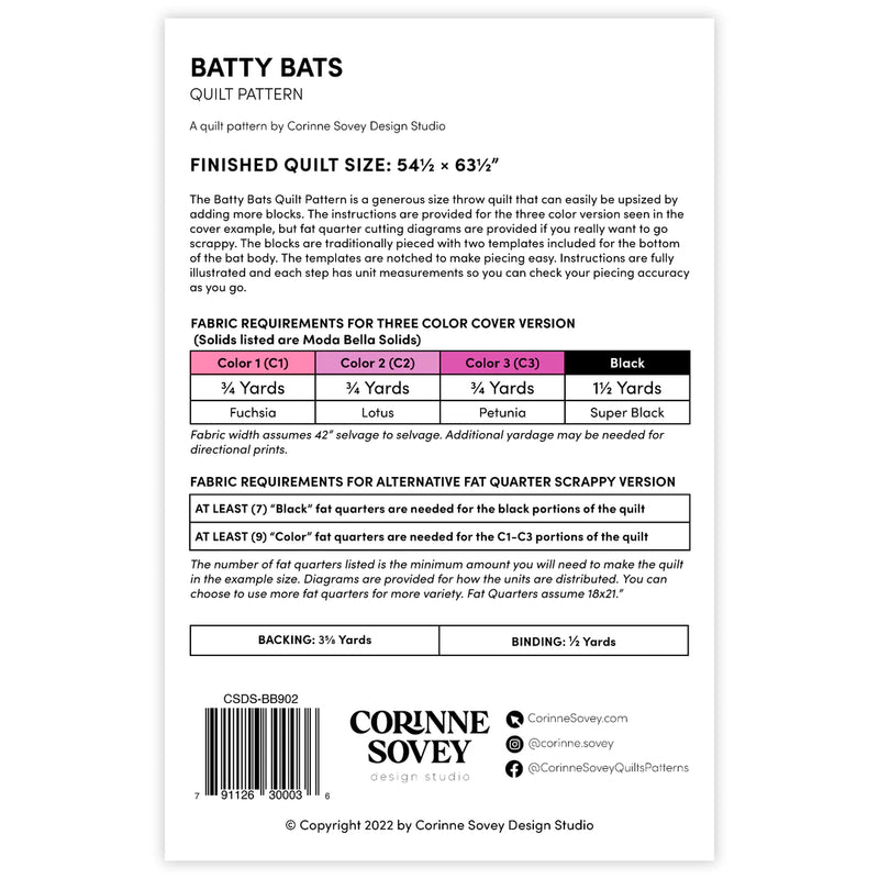 Batty Bats Pattern by Corinne Sovey Design Studio