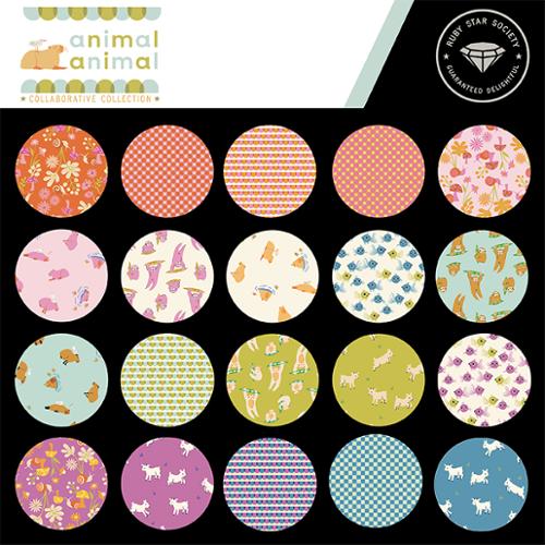 Fat Quarter Bundle of Animal Animal, A Collaborative Collection for Ruby Star Society