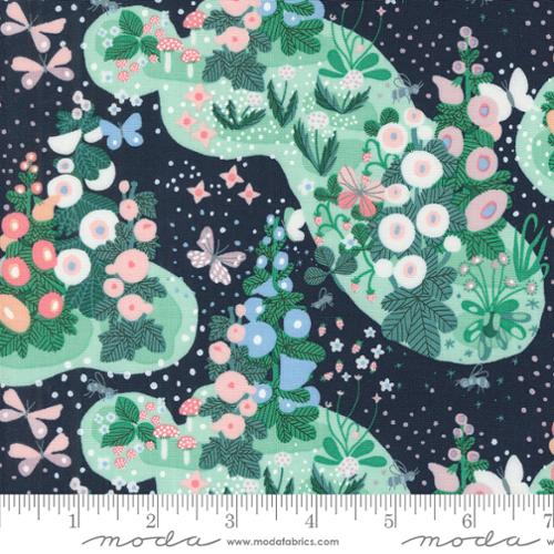 PEACOAT Fairy Garden from Love Letter by Lizzy House, Moda Fabrics