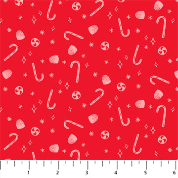 RED Candies Merry Kitschmas by Louise Pretzel for Figo Fabrics