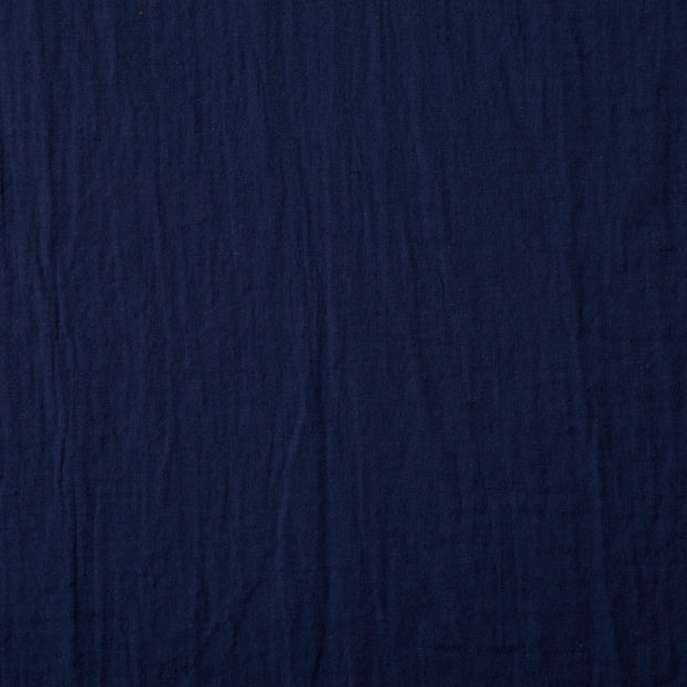 NAVY BLUE, 100% Triple Washed Double Gauze Kokka