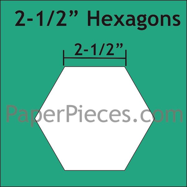 2.5" Hexagon Papers for EPP 50 count