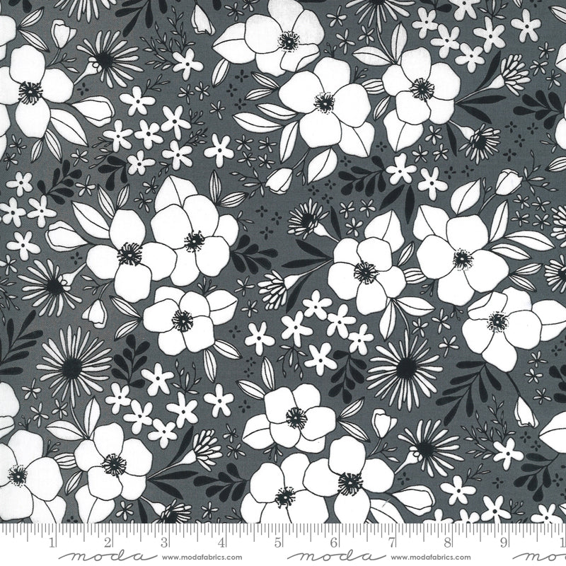 GRAPHITE Wild Flowers from Illustrations by Alli K Design, Moda