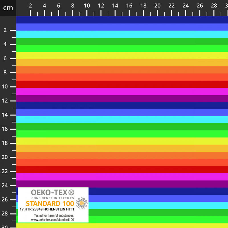 RAINBOW Stripe Avalana Knit Jersey by Stof A/S Fabrics