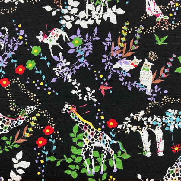 BLACK Flower Drif Cotton Sheeting from Kayo Horaguchi