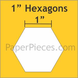 1" Hexagon Papers for EPP