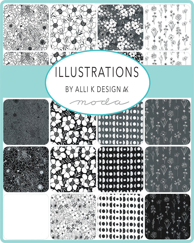 Fat Quarter Bundle of Illustrations by Alli K Design, Moda