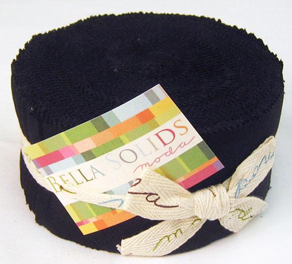 Black - Bella Solids Jelly Roll - 9900JR 99