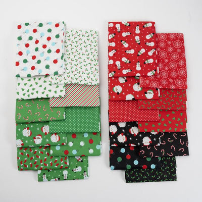 Fat Quarter Bundle, Holiday Essentials Christmas by Stacy lest Hsu, Moda