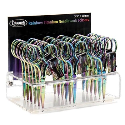 Rainbow Titanium 3.5" Embroidery Scissors by Tacony