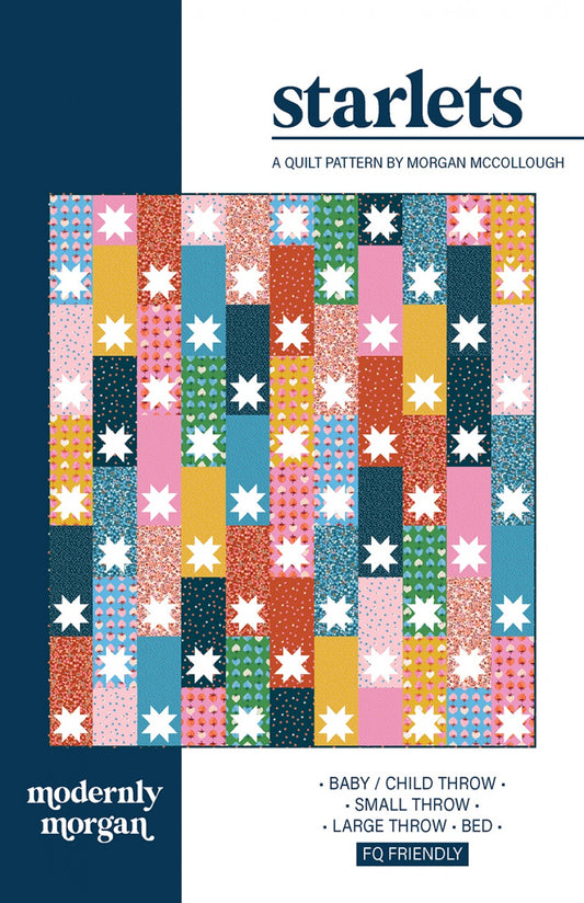 Starlets Quilt from Modernly Morgan throw size Kit - top fabrics only