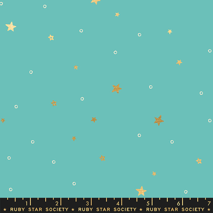 TURQUOISE Tiny Metallic Stars from Birthday by Sarah Watts, Ruby Star