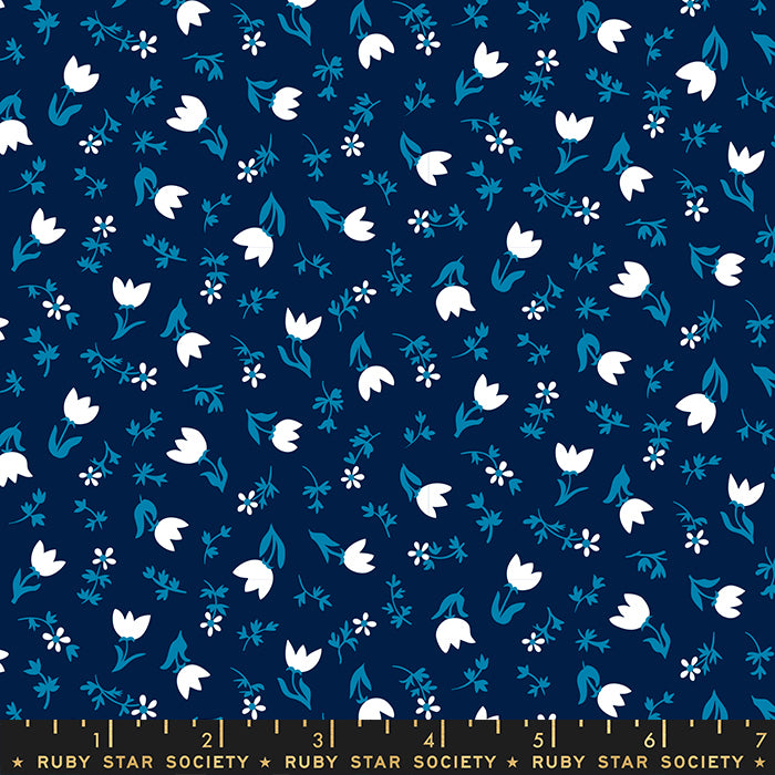 NAVY Tulip Calico from Smol by Kimberly Kight, Ruby Star Society