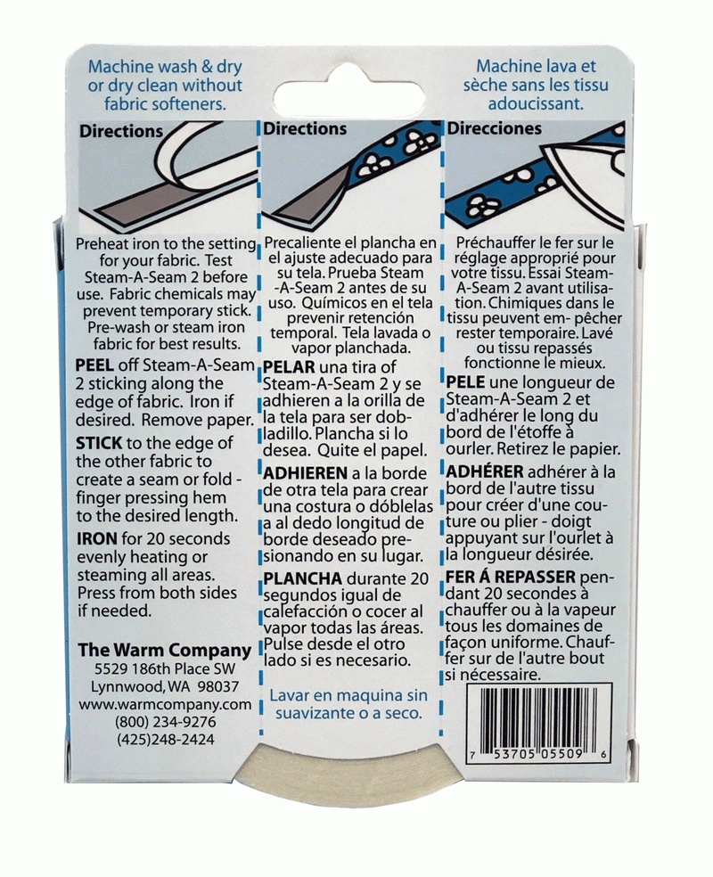 1/4" Fusible Tape, Lite Steam-a-Seam2 from The Warm Company