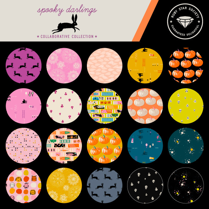 Fat Quarter Bundle of Spooky Darlings, Ruby Star Society