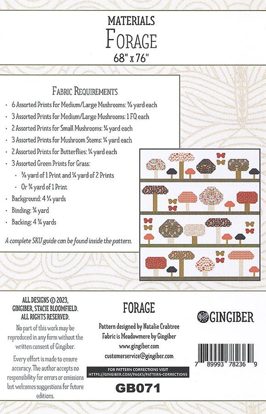 Forage Quilt Pattern by Gingiber