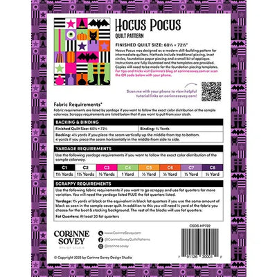 Hocus Pocus Quilt Pattern by Corinne Sovey Design Studio