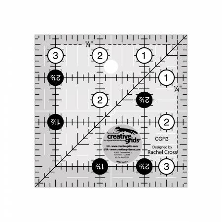 3 1/2"x3 1/2" Turn-a-Round Ruler by Creative Grids