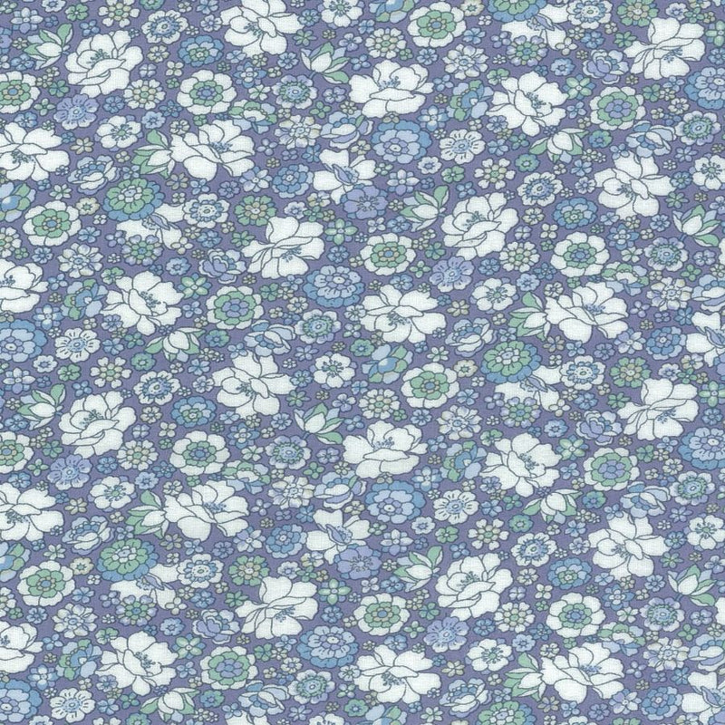 BLUE Floral 4A, Flownny I Lawn from KOKKA