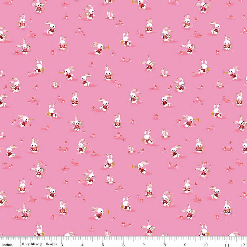 PINK, Rabbit Chase, Down the Rabbit Hole by Jill Howarth for Riley Blake Designs