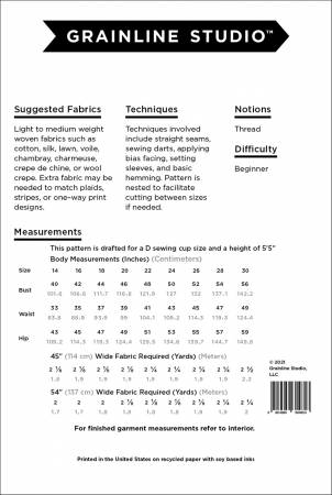 Scout Tee Pattern from Grainline Studio Sizes 14-30