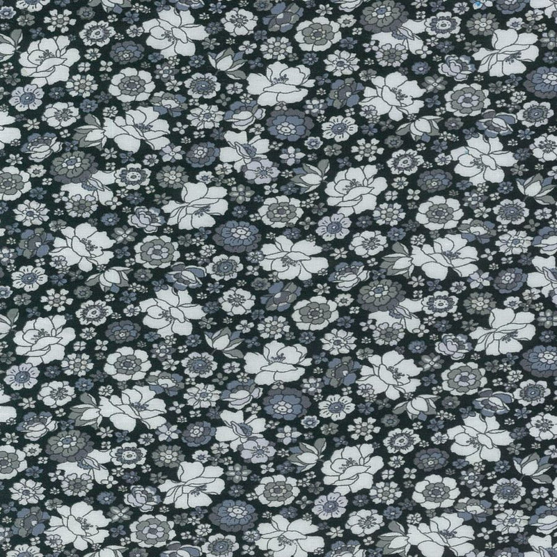 BLACK Floral 4F, Flownny I Lawn from KOKKA