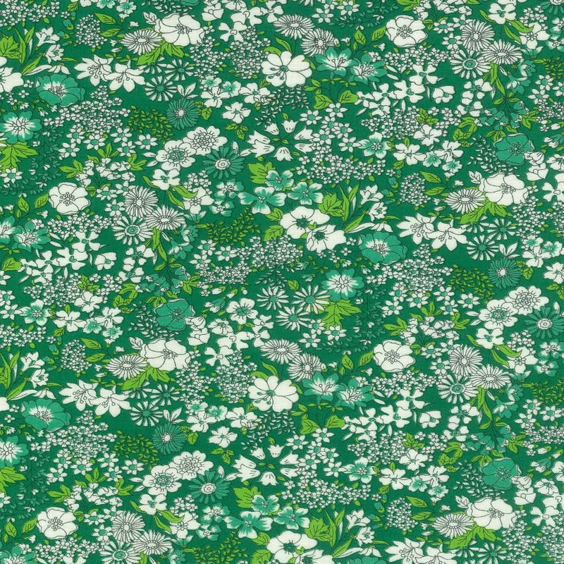 KELLY GREEN Floral 1C, Flownny I Lawn from KOKKA