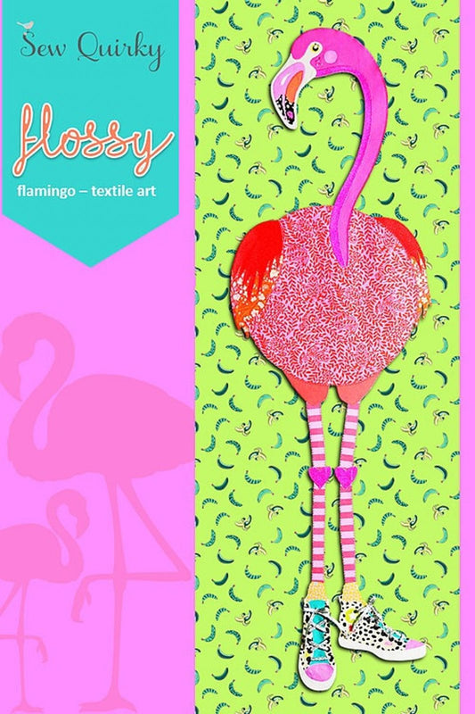 Flossy Flamingo Textile Art by Sew Quirky