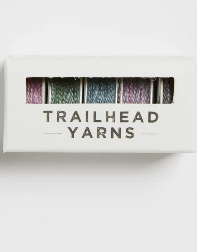 Acorn Cache, 5 Acorn Bobbin Set, Tencel Pearl Cotton by Trailhead Yarns