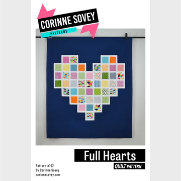 Full Hearts Quilt Pattern by Corinne Sovey Design Studio