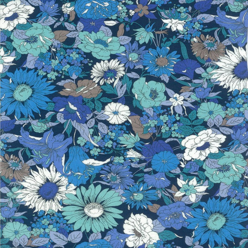 BLUE Floral 5F, Flownny I Lawn from KOKKA